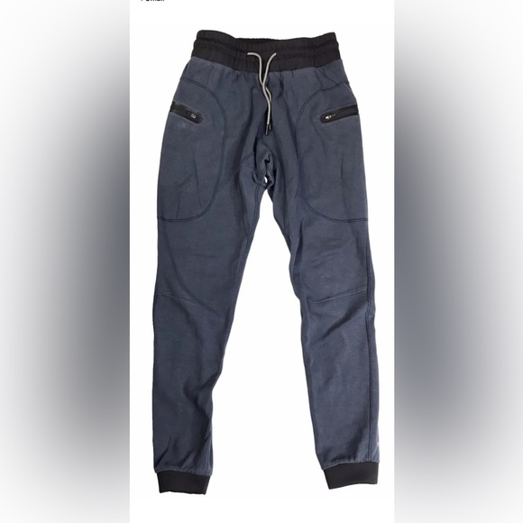 BYLT Premium Jogger Men M Blue Black Trim Drawstring Sweatpants Active Pockets - Picture 2 of 14